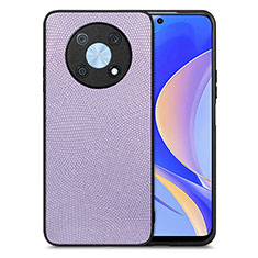 Funda Silicona Goma de Cuero Carcasa S02D para Huawei Nova Y90 Purpura Claro