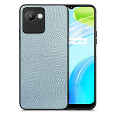 Funda Silicona Goma de Cuero Carcasa S02D para Realme C30 Azul Cielo