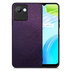 Funda Silicona Goma de Cuero Carcasa S02D para Realme C30 Morado