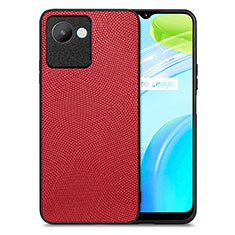 Funda Silicona Goma de Cuero Carcasa S02D para Realme C30 Rojo