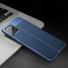 Funda Silicona Goma de Cuero Carcasa S03 para Apple iPhone 14 Pro Max Azul