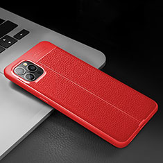 Funda Silicona Goma de Cuero Carcasa S03 para Apple iPhone 14 Pro Rojo