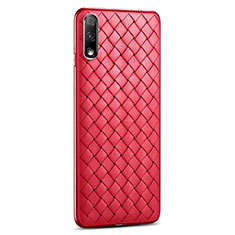 Funda Silicona Goma de Cuero Carcasa S03 para Huawei P Smart Z (2019) Rojo