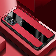 Funda Silicona Goma de Cuero Carcasa S03 para Oppo Reno8 Lite 5G Rojo