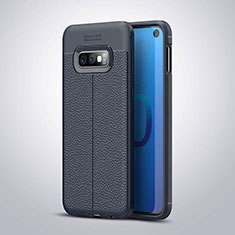 Funda Silicona Goma de Cuero Carcasa S03 para Samsung Galaxy S10e Azul