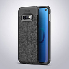 Funda Silicona Goma de Cuero Carcasa S03 para Samsung Galaxy S10e Negro