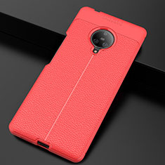 Funda Silicona Goma de Cuero Carcasa S03 para Vivo Nex 3 5G Rojo