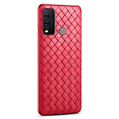 Funda Silicona Goma de Cuero Carcasa S03 para Vivo Y50 Rojo