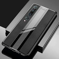 Funda Silicona Goma de Cuero Carcasa S03 para Xiaomi Mi 10 Pro Negro