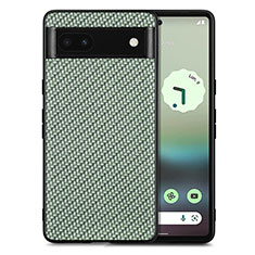 Funda Silicona Goma de Cuero Carcasa S03D para Google Pixel 6a 5G Verde