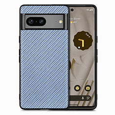 Funda Silicona Goma de Cuero Carcasa S03D para Google Pixel 7 5G Azul