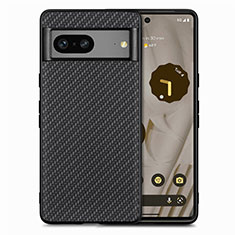 Funda Silicona Goma de Cuero Carcasa S03D para Google Pixel 7 5G Negro