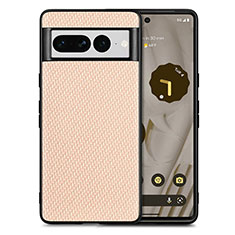 Funda Silicona Goma de Cuero Carcasa S03D para Google Pixel 7 Pro 5G Oro