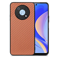 Funda Silicona Goma de Cuero Carcasa S03D para Huawei Enjoy 50 Pro Marron