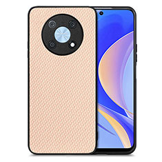 Funda Silicona Goma de Cuero Carcasa S03D para Huawei Enjoy 50 Pro Oro