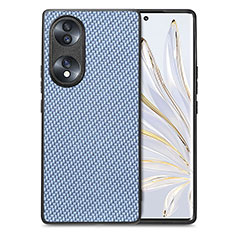 Funda Silicona Goma de Cuero Carcasa S03D para Huawei Honor 70 5G Azul