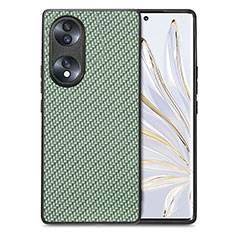 Funda Silicona Goma de Cuero Carcasa S03D para Huawei Honor 70 5G Verde