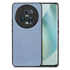 Funda Silicona Goma de Cuero Carcasa S03D para Huawei Honor Magic5 Pro 5G Azul