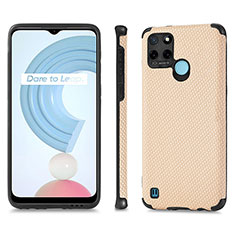 Funda Silicona Goma de Cuero Carcasa S03D para Realme C21Y Oro