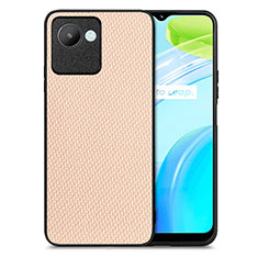 Funda Silicona Goma de Cuero Carcasa S03D para Realme C30 Oro