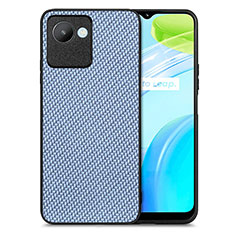 Funda Silicona Goma de Cuero Carcasa S03D para Realme C30s Azul