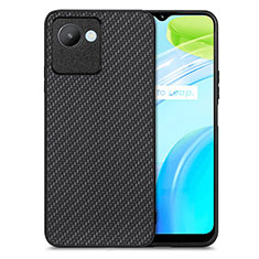 Funda Silicona Goma de Cuero Carcasa S03D para Realme C30s Negro