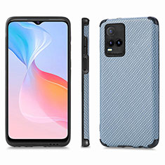 Funda Silicona Goma de Cuero Carcasa S03D para Vivo Y21 Azul