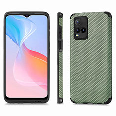 Funda Silicona Goma de Cuero Carcasa S03D para Vivo Y21 Verde