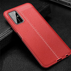 Funda Silicona Goma de Cuero Carcasa S04 para Huawei Honor 30S Rojo