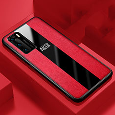 Funda Silicona Goma de Cuero Carcasa S04 para Huawei P40 Rojo