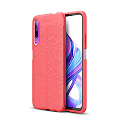 Funda Silicona Goma de Cuero Carcasa S04 para Huawei Y9s Rojo