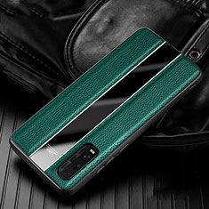 Funda Silicona Goma de Cuero Carcasa S04 para Oppo Find X2 Verde