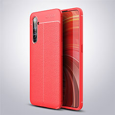 Funda Silicona Goma de Cuero Carcasa S04 para Realme X50 Pro 5G Rojo