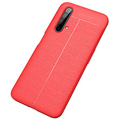 Funda Silicona Goma de Cuero Carcasa S04 para Realme X50m 5G Rojo