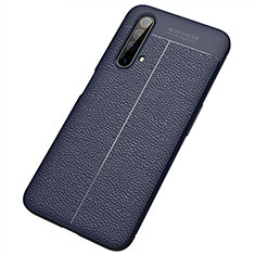 Funda Silicona Goma de Cuero Carcasa S04 para Realme X50t 5G Azul