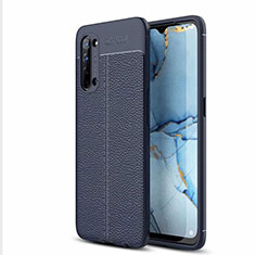 Funda Silicona Goma de Cuero Carcasa S05 para Oppo F15 Azul