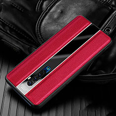 Funda Silicona Goma de Cuero Carcasa S05 para Oppo Reno2 Rojo