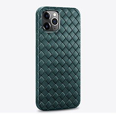 Funda Silicona Goma de Cuero Carcasa S06 para Apple iPhone 15 Pro Verde