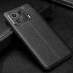 Funda Silicona Goma de Cuero Carcasa S06 para Xiaomi Mi 11 Pro 5G Negro