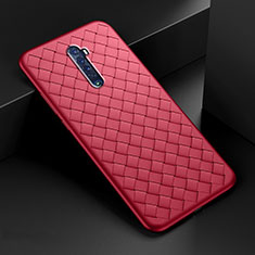 Funda Silicona Goma de Cuero Carcasa S07 para Oppo Reno2 Rojo