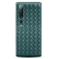 Funda Silicona Goma de Cuero Carcasa S07 para Xiaomi Mi 10 Verde