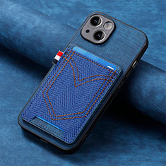 Funda Silicona Goma de Cuero Carcasa SD1 para Apple iPhone 14 Plus Azul