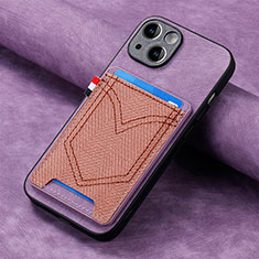 Funda Silicona Goma de Cuero Carcasa SD1 para Apple iPhone 14 Purpura Claro