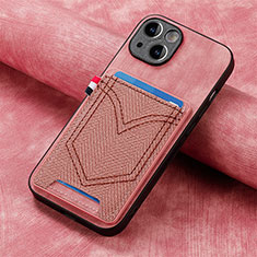 Funda Silicona Goma de Cuero Carcasa SD1 para Apple iPhone 14 Rosa