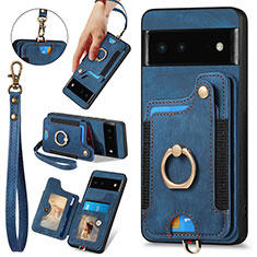 Funda Silicona Goma de Cuero Carcasa SD1 para Google Pixel 6 5G Azul