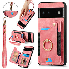 Funda Silicona Goma de Cuero Carcasa SD1 para Google Pixel 6 5G Rosa