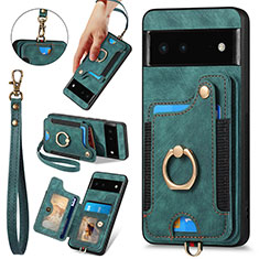 Funda Silicona Goma de Cuero Carcasa SD1 para Google Pixel 6 5G Verde