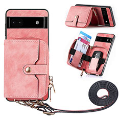 Funda Silicona Goma de Cuero Carcasa SD1 para Google Pixel 6a 5G Rosa