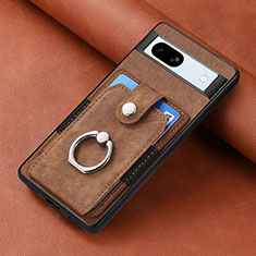 Funda Silicona Goma de Cuero Carcasa SD1 para Google Pixel 7a 5G Marron