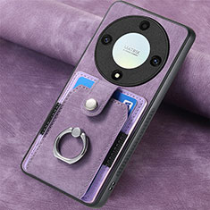 Funda Silicona Goma de Cuero Carcasa SD1 para Huawei Honor Magic5 Lite 5G Purpura Claro